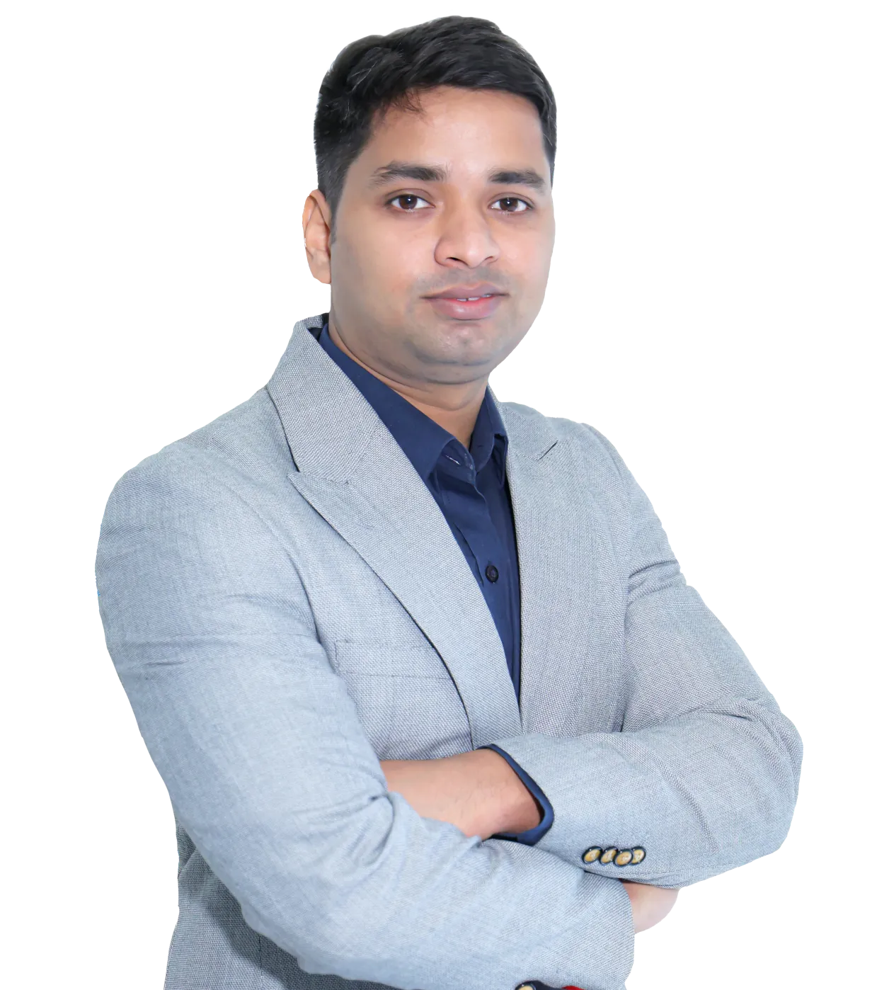 image of leader with grayish background